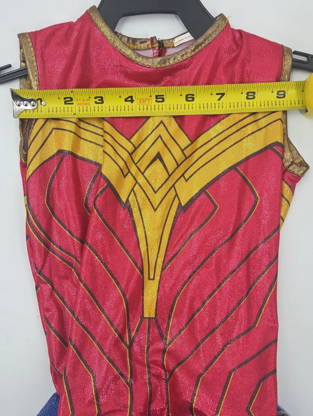 Rubie's Wonder Woman Girls Red, Blue & Gold Deluxe Costume No Head Piece